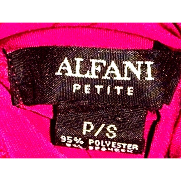 Alfani Petites PS Fuchsia Pink Mock Turtleneck Stretch Short Sleeve Top Citywear - Picture 10 of 12